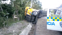 Accidente en Autopista Puerto Plata-Navarrete: Tráiler se Vuelca